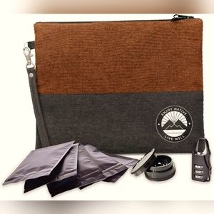 Native Store Smell Proof Pouch with Zipper, Grinder & 5 Sealed Baggies
